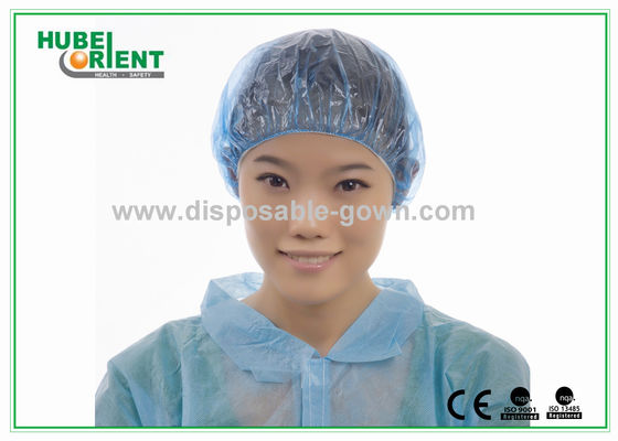 Hotel use Waterproof Disposable Plastic Shower Caps Colored Free Size for Factory/Food processing