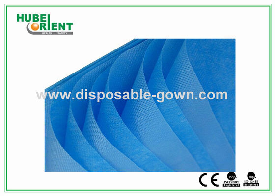 Single Use Non Woven Disposable Bed Sheets with Round Elastic Rubber , White / Blue Color