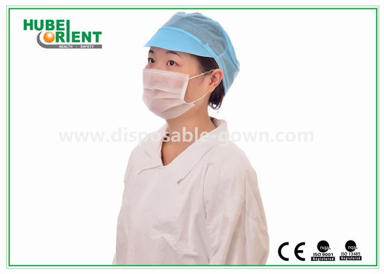 White Anti static 2- ply ESD disposable earloop face mask For Clean Room
