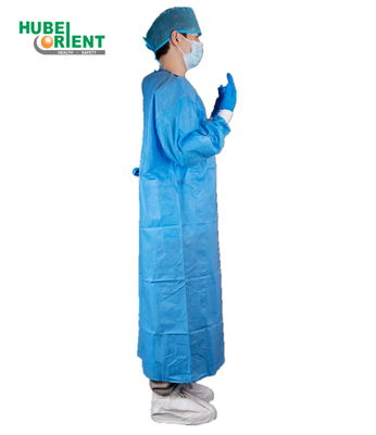 AAMI PB70 Level 3 Knitted Cuffs SSMMS Disposable Surgical Gown FDA Standard