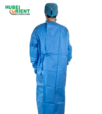 AAMI PB70 Level 3 Knitted Cuffs SSMMS Disposable Surgical Gown FDA Standard