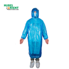 Camping Climbing Disposable Hooded PE Plastic Raincoat Waterproof Lightweight