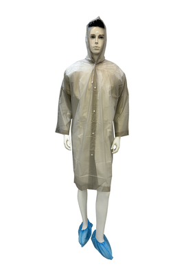 Blue/Purple/Yellow/Red Disposable EVA Raincoat With Hood For Adult/Children