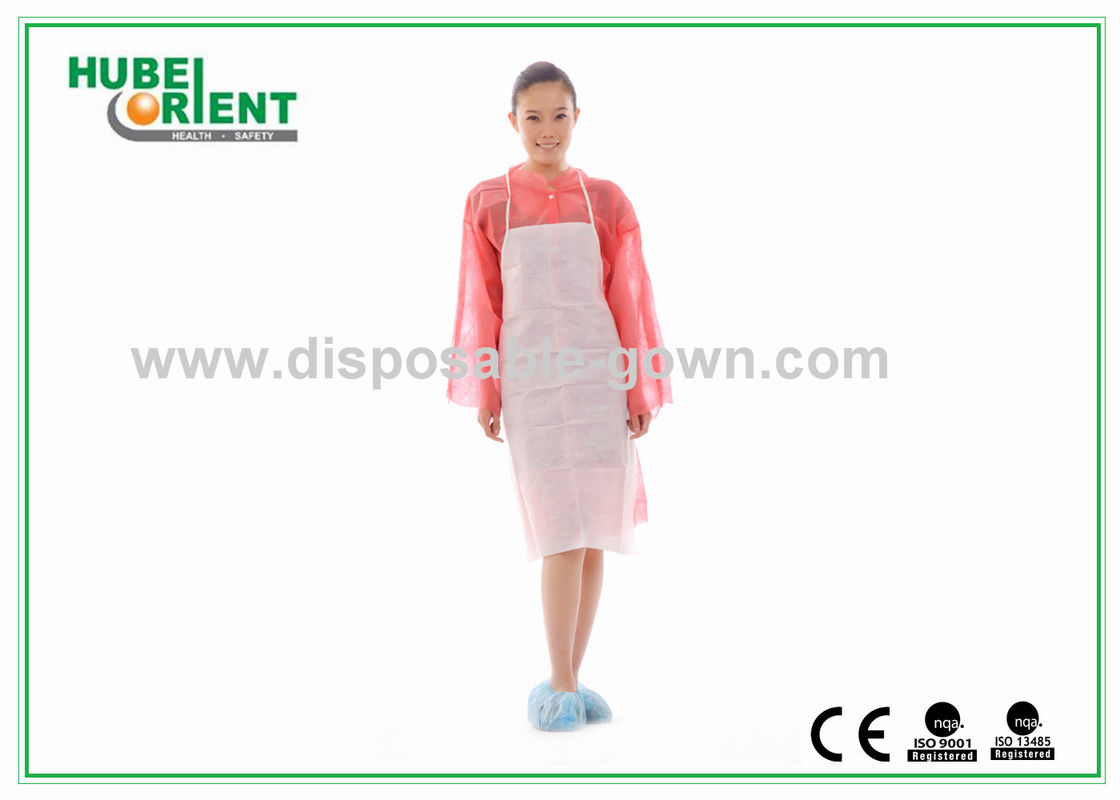 Non-Woven Breathable White Disposable Non-Woven Aprons With CE MDR/ ISO13485/ISO9001