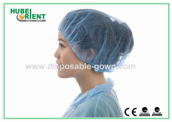 Dustproof Non-Woven Bouffant Cap / Surgical Bouffant Caps With Single Elastic For Medical Environment
