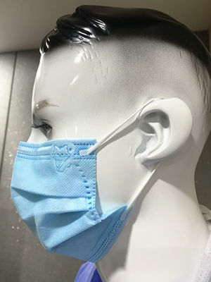 Disposable Adult Protective Face Mask With Colored Earloop Cute Pattern Green Or Blue