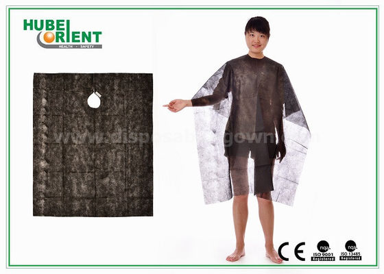 White Black Disposable Kimono Robe / Nonwoven Hair Cut Protection Poncho Style Cape