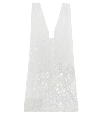 Machine made Disposable Waterproof PE Polythene Work Gown With opened cuffs